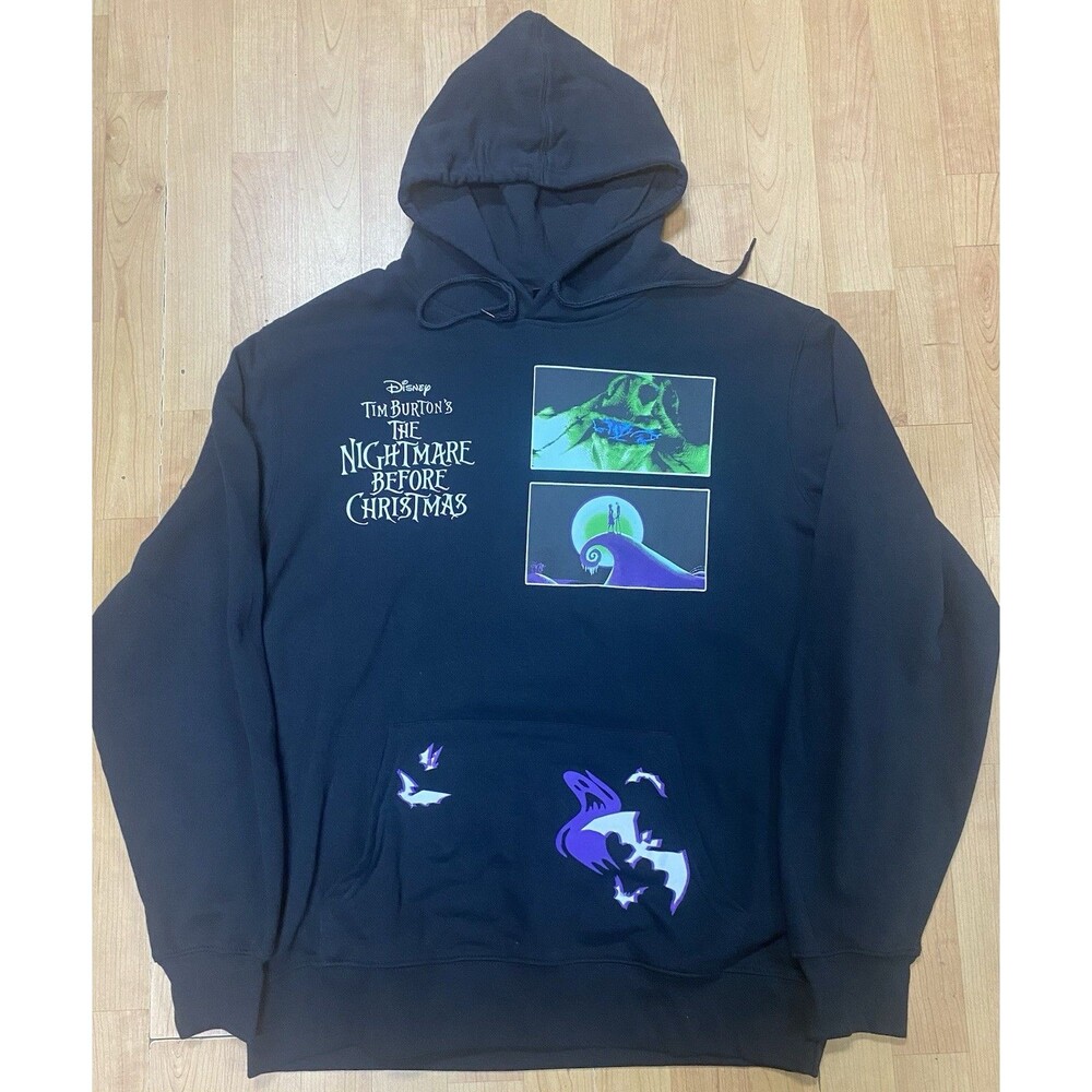Disney Nightmare Before Christmas Pullover Hooded Men’s Medium Sweatshirt Hoodie